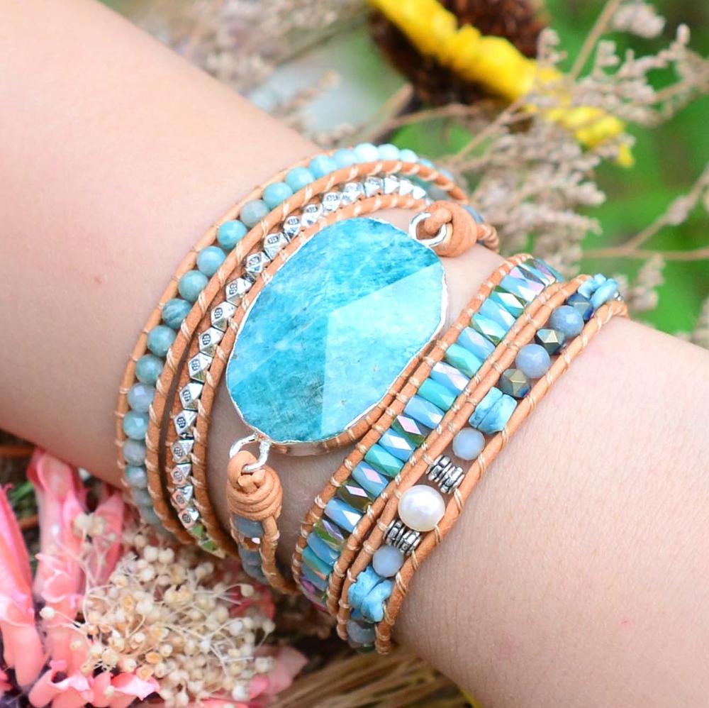 Discover 77+ amazonite wrap bracelet best
