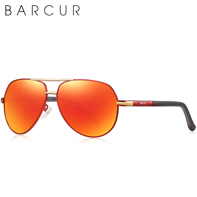 BARCUR Aluminum Vintage Men's Sunglasses Men Polarized Coating Classic Sun Glasses Women Shade Male Driving Accessories Eyewear