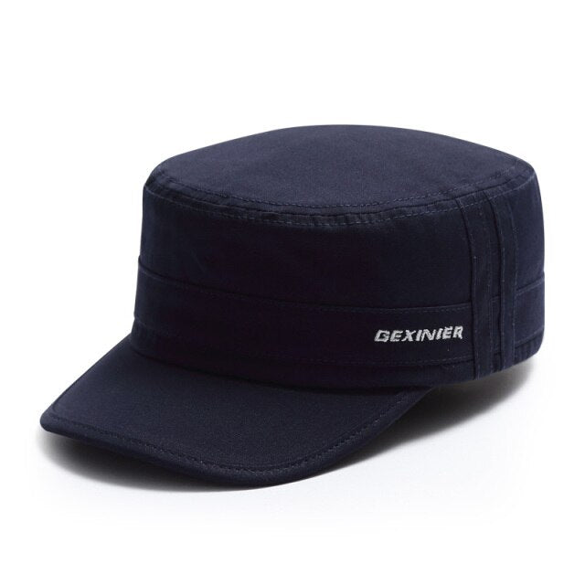 Hat Men's Handsome Armored Cap Outdoor Breathable Casual Flat Top Hats Female Riding Sunshade Duck Cap Spring Time Tide fashion