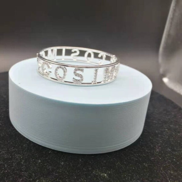 Custom Name Bracelets for Women Men Copper Bracelet Jewelry Bracelet with Zircon Name Bangles Personalized Jewelry Joy Gifts